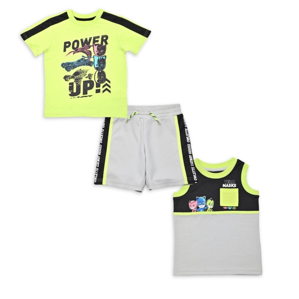 Nwt PJ Masks Short set Boys size 4T Toddler shorts top tank tee cartoon show new